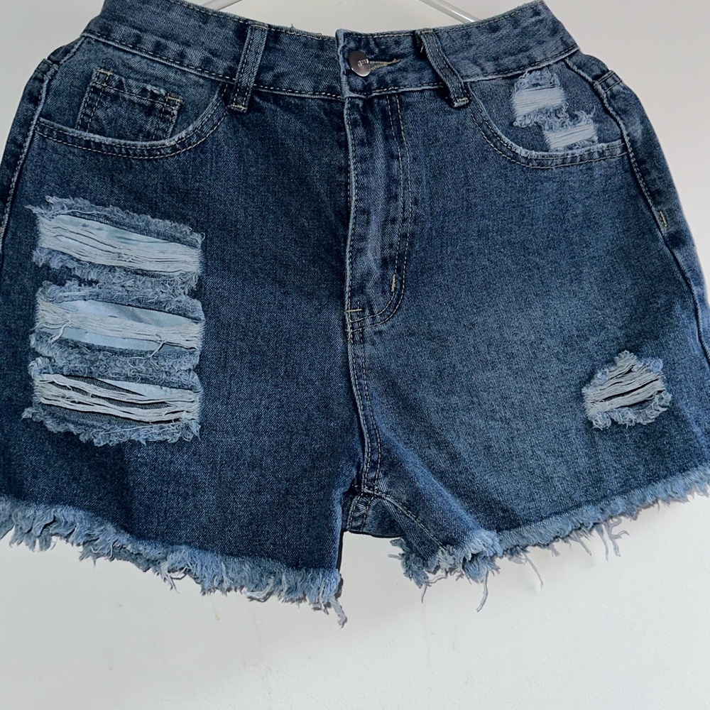Denim Distressed Women Shorts